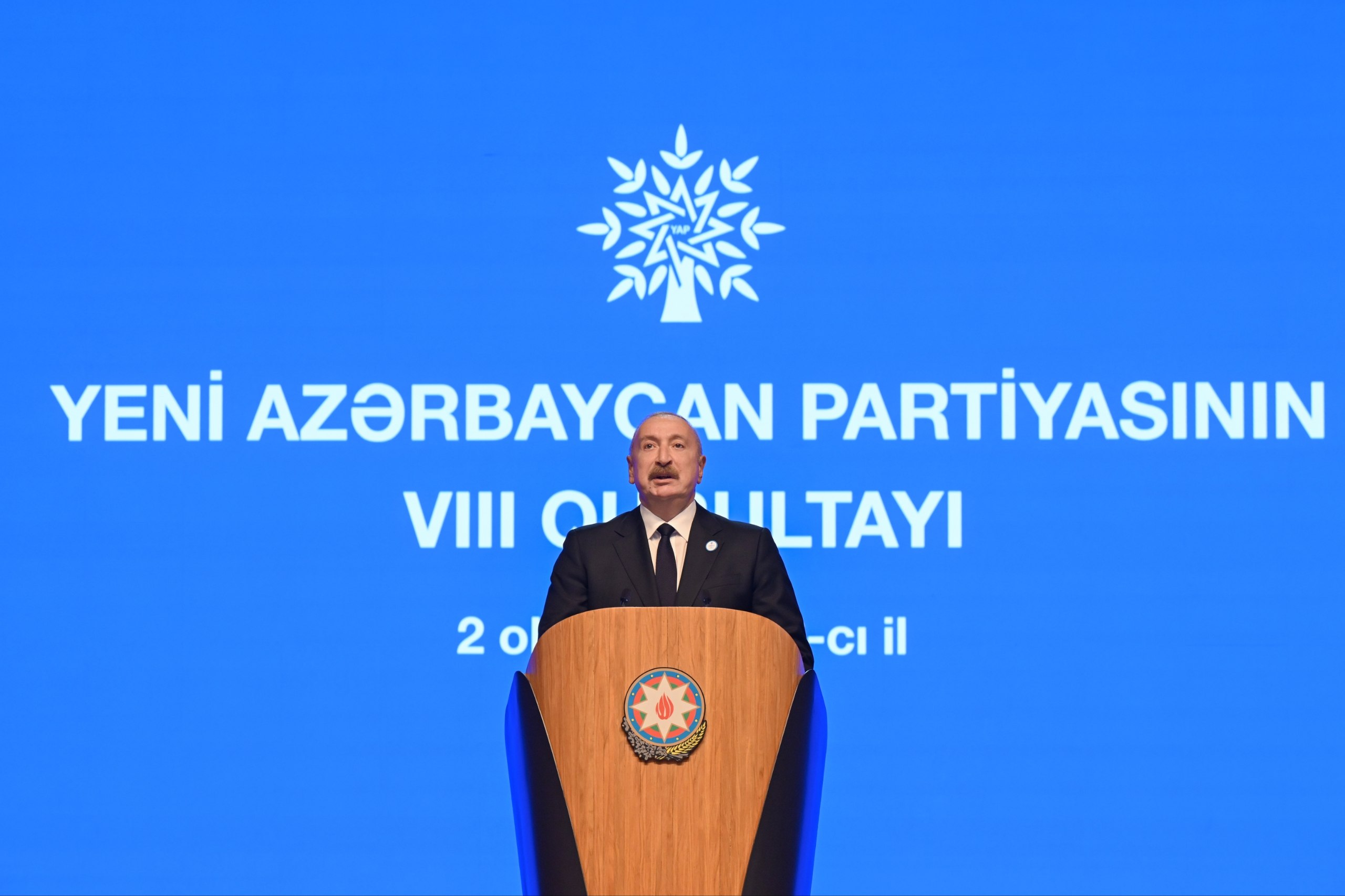 2026-cı il oktyabrın 2-də Bakıda, Heydər Əliyev Mərkəzində Yeni Azərbaycan Partiyasının VIII Qurultayı keçirilib.